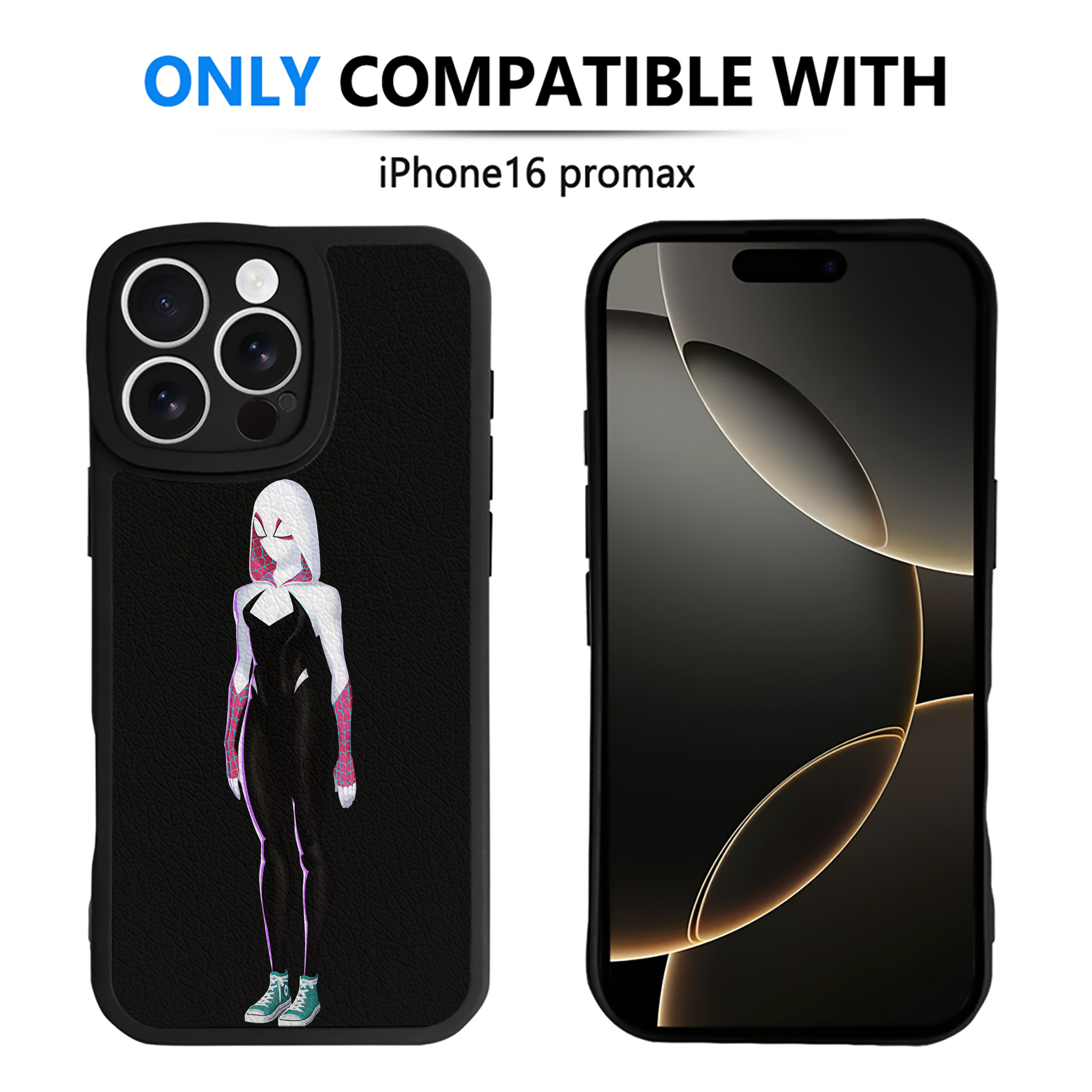 （画像用） Spider Man スパイダーマン 【iPhone 16シリーズ対応】シリコンスマホケース（レザー調） 材質：シリコン